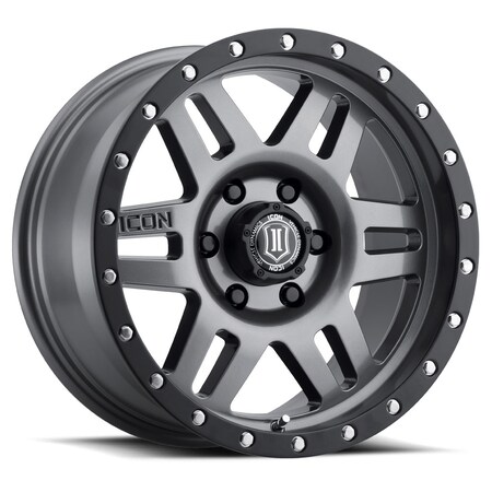 Icon Vehicle Dynamics 17 X 8.5 SIX SPEED 6 X 5.5IN 4.75IN BP 0MM OFFSET - GUN METAL 1417858347GM